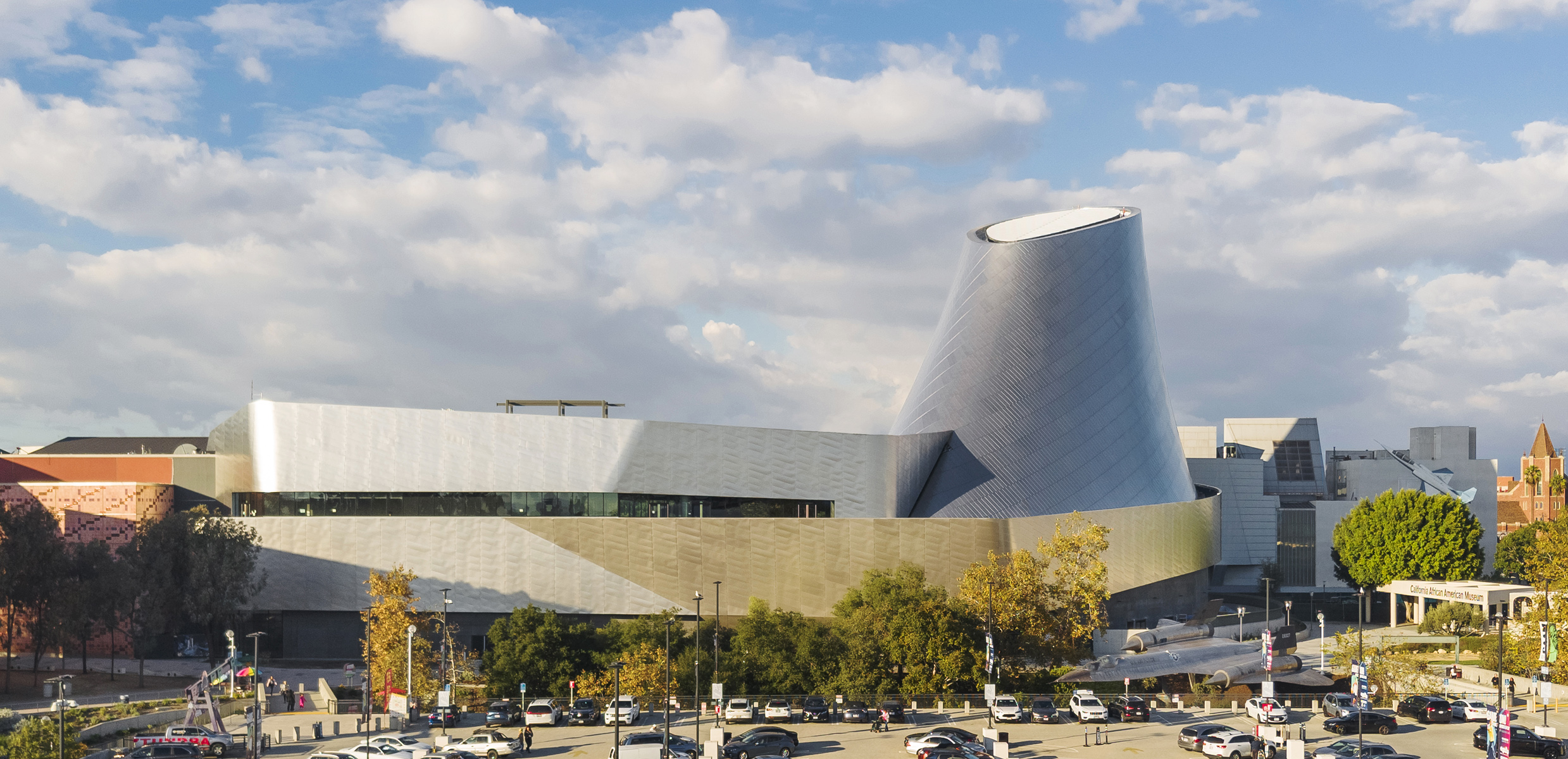 The newest LA Architectural Project Samuel Oschin Air and Space Center designed by ZGF Architects - image by Patrick W. Price Los Angeles architectural photographer
