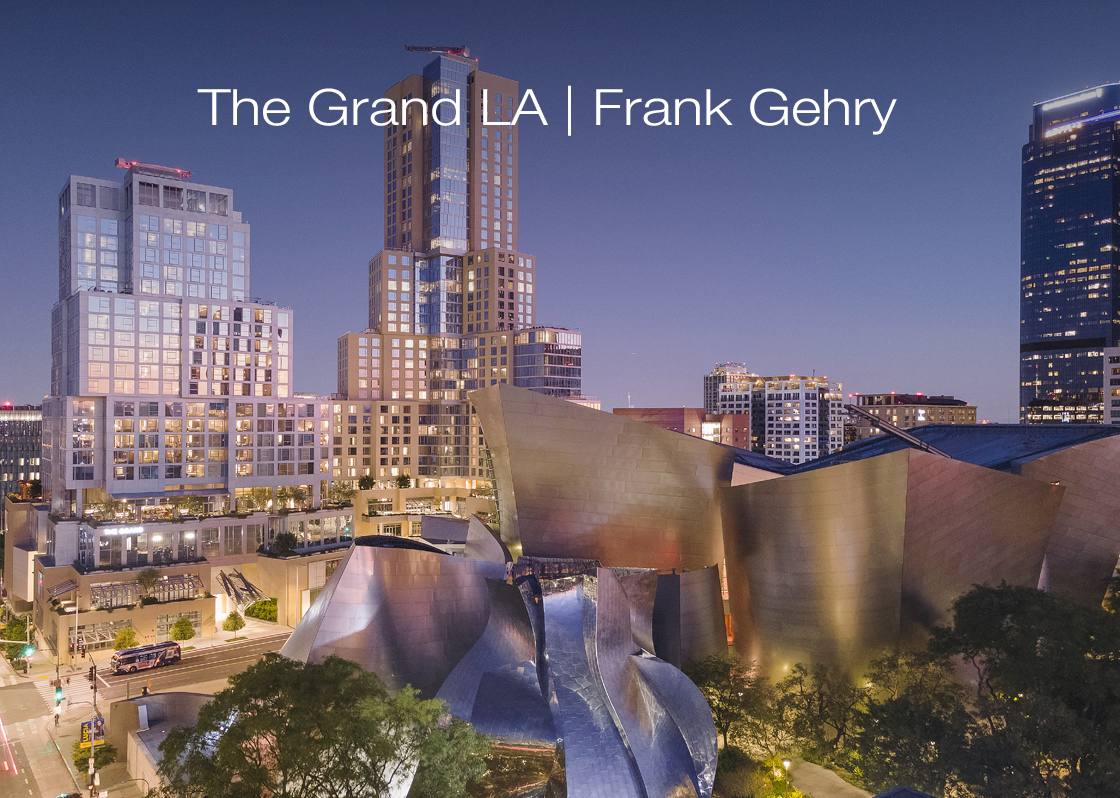 The Grand LA -  Conrad Los Angeles designed by Frank Gehry  with his Walt Disney Concert Hall Image by  Los Angeles  Architectural Photographer Patrick W. Price
